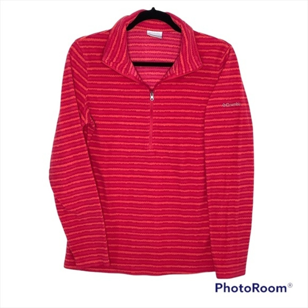 Columbia Microfleece Fleece 1/2 Zip Pullover Mock Neck Top Size Medium EUC